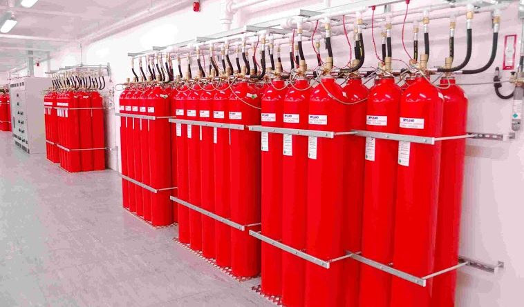 Какое огнетушащее вещество в установках газового пожаротушения?